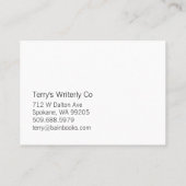 Indexkarte Visitenkarte (Rückseite)