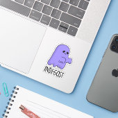 Indi-gost Funny Halloween Indigo Ghost Pun Aufkleber (Laptop mit iPhone)