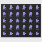 Indi-gost Funny Halloween Indigo Ghost Pun Dark BG Geschenkpapier (Flach)