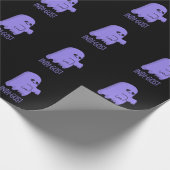 Indi-gost Funny Halloween Indigo Ghost Pun Dark BG Geschenkpapier (Ecke)