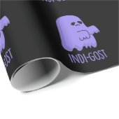 Indi-gost Funny Halloween Indigo Ghost Pun Dark BG Geschenkpapier (Rolleneckpunkt)