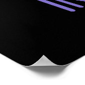 Indi-gost Funny Halloween Indigo Ghost Pun Dark BG Poster (Ecke)