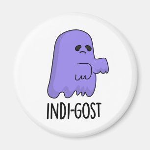 Indi-gost Funny Halloween Indigo Ghost Pun Magnet