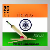 India 2011 ICC Weltmeisterschaft Champions Poster (Vorne)