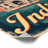 India – 70s Retro Travel Aesthetic Poster (Ecke)