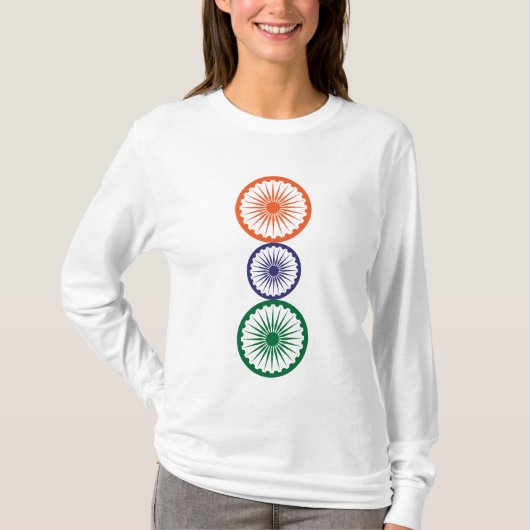 India Ashoka Chakras Alignment T-Shirt (Vorderseite)