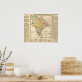India Battles and Seiges Chonology Map Poster (Küche)