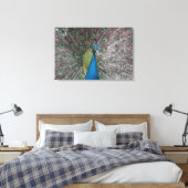 India Blue Peacock Triptych-Leinwand Leinwanddruck (Insitu (Schlafzimmer))
