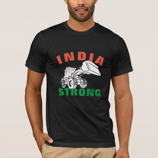 India Bulldozer Strong Patriotic Desi Indian Prix T-Shirt (Vorderseite)