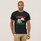 India Bulldozer Strong Patriotic Desi Indian Prix T-Shirt (Vorne ganz)