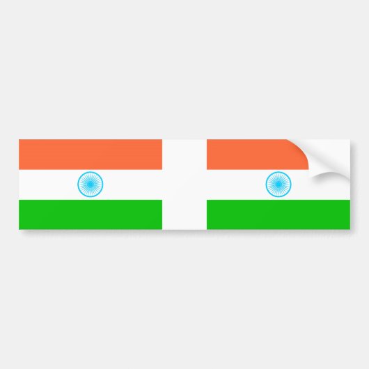 INDIA Carflag, sticker Autoaufkleber (Vorne)