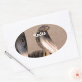 India Cobra Ovaler Aufkleber (Umschlag)