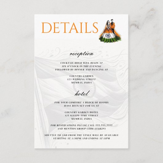 India Couple Begleitkarte (Vorderseite)