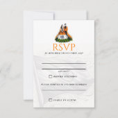 India Couple RSVP Karte (Vorderseite)