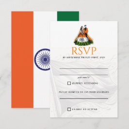 India Couple RSVP Karte