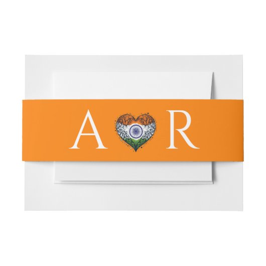 India Couple Wedding Einladungsbanderole (Vorderseite Beispiel)