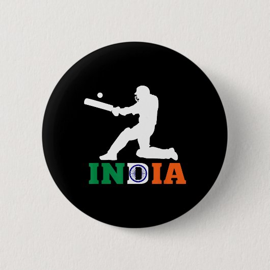 India Cricket Fan Jersey 2025 Indisches Cricket  Button (Vorderseite)