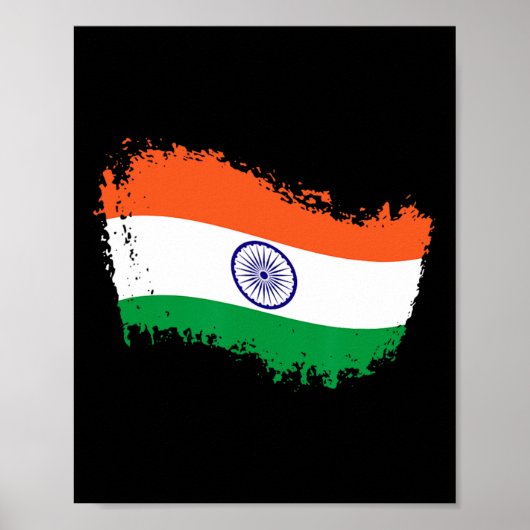 India Cricket Jersey Indian Cricket Flag India Poster (Vorne)