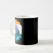 India Cricket Player Indian Flag Cricket Fan  Kaffeetasse (Vorderseite Links)