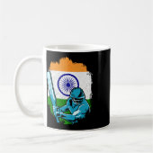 India Cricket Player Indian Flag Cricket Fan  Kaffeetasse (Links)
