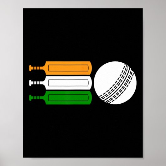 India Cricket Player Ll Indian Flag Cricket Team Poster (Vorne)