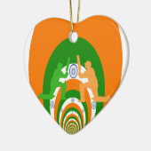 India Cricket Spirit Abstract Design Keramikornament (Links)