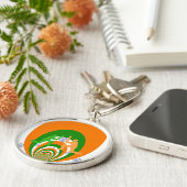 India Cricket Spirit Abstract Design Schlüsselanhänger (Seite)