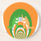 India Cricket Spirit Abstract Design Untersetzer (Vorne)