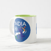 India Cricket Team Mug Zweifarbige Tasse (Vorderseite Links)