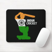 India Cricket Tsman Boundary Shot With Indian Flag Mousepad (Mit Mouse)