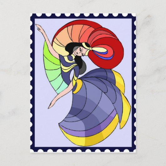 India Dancer Postcard Postkarte (Vorderseite)