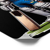 India Elephant Cricket Player Cricketer  Poster (Ecke)