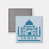 INDIA-Farbmagnet Magnet (Vorderseite/Rückseite)