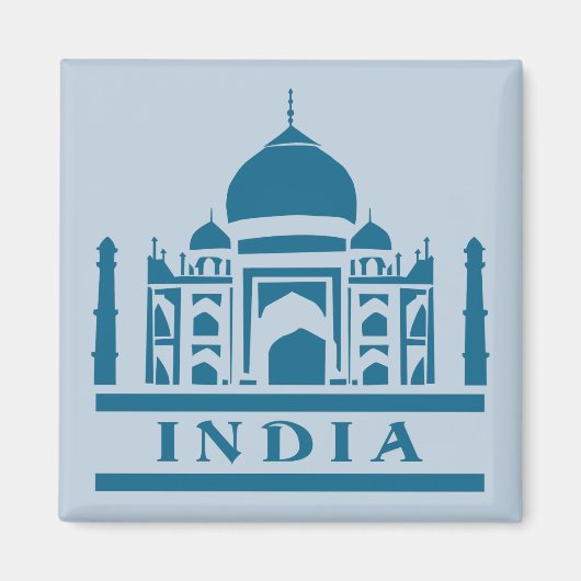 INDIA-Farbmagnet Magnet (Vorne)