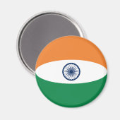India Fisheye Flag Magnet (Vorderseite/Rückseite)