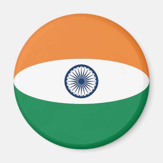 India Fisheye Flag Magnet (Vorne)