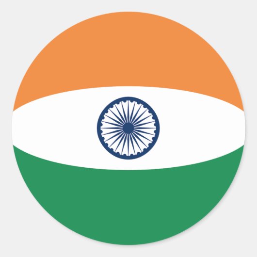 India Fisheye Flag Sticker (Vorderseite)