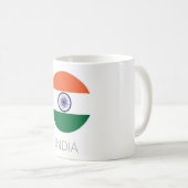 India Flag Coffee Cup Kaffeetasse (VorderseiteRechts)