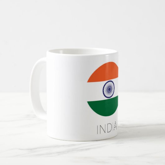 India Flag Coffee Cup Kaffeetasse (Vorderseite Links)