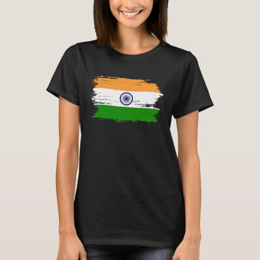 India Flag for Proud German Indian T-Shirt (Vorderseite)