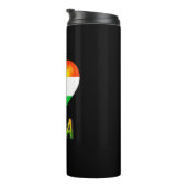 India Flag Heart Cutout Thermosbecher (Nach rechts gedreht)