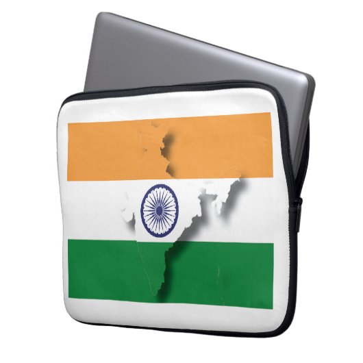 INDIA-Flag Laptopschutzhülle (Vorderseite Links)