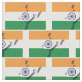 INDIA Flag Map-Kontur Stoff (Nahaufnahme)