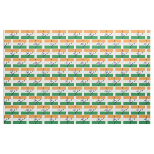 INDIA Flag Map-Kontur Stoff (Fat Quarter (45,7 x 55,9 cm))