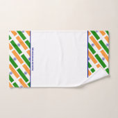 INDIA FLAG Personalisierte Schrift WEISS Badhandtuch Set (Handtuch)
