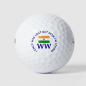 INDIA FLAG verloren und Christliches Monogramm gef Golfball (Vorderseite)