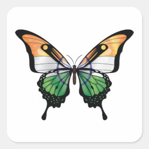 India Frack Butterfly Flag Aufkleber