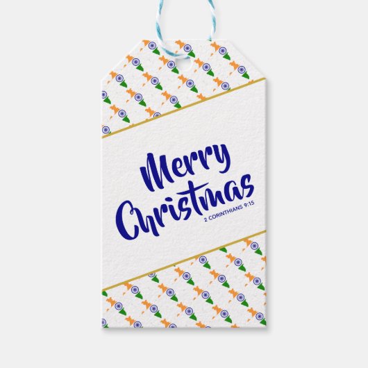 INDIA Frohe Weihnachten Custom Christlich Scriptur Geschenkanhänger (Vorderseite)