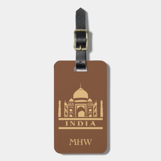 INDIA-Gepäckmarke Gepäckanhänger (Vorderseite vertikal)