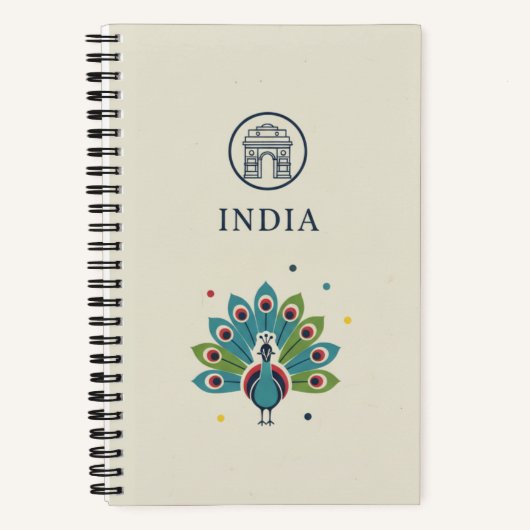 India Heritage & Peacock Plume Photo Archive Notizblock (Vorderseite)